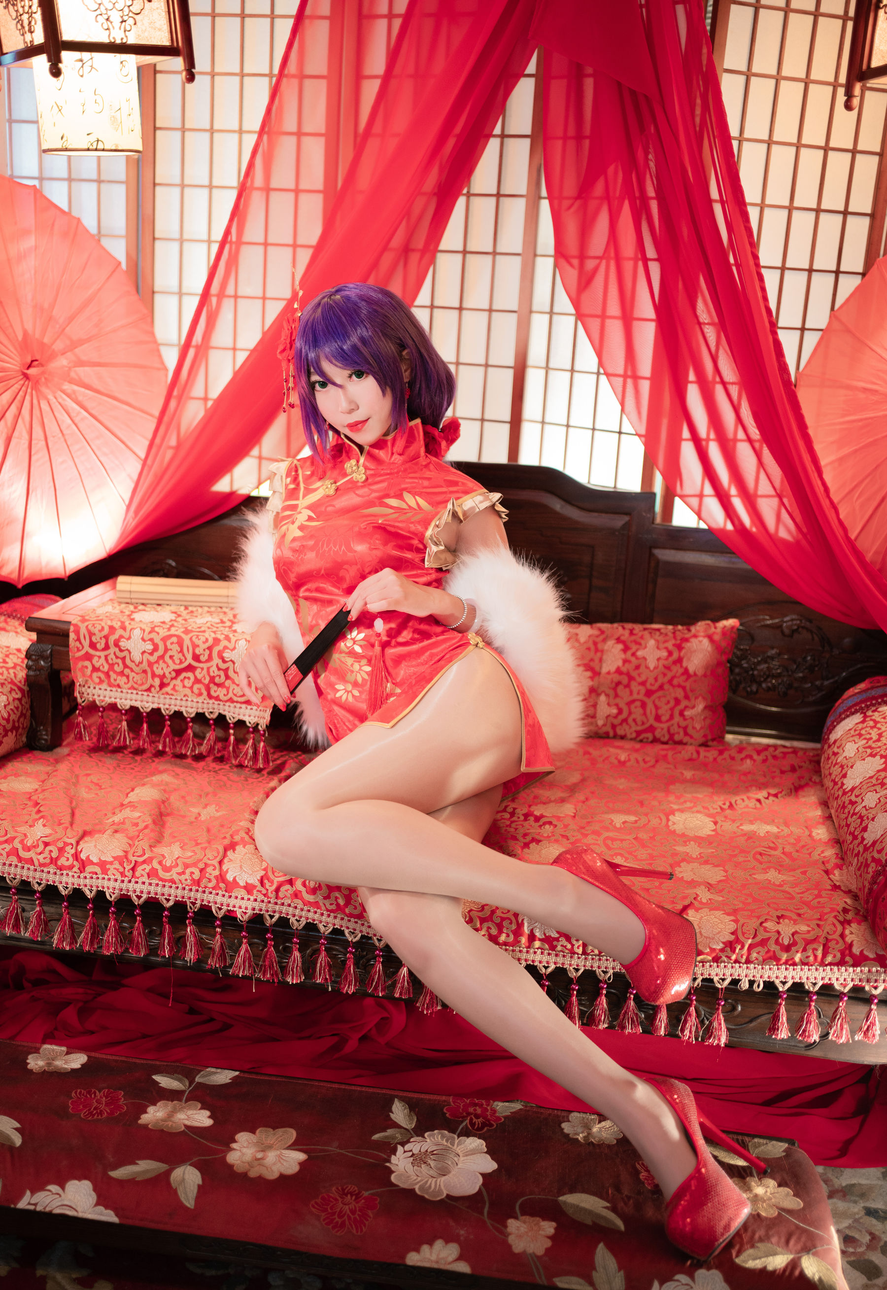 [Cosplay Photo] Anime blogger Money Leng Leng - Kaohsiung Red Cheongsam Page 11 No.2045a4