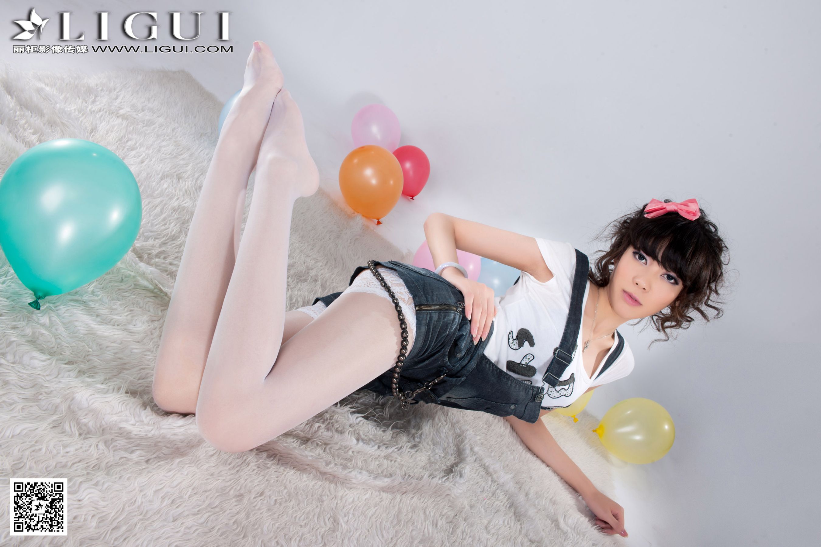 Model Lele "Cute Strap Denim + White Silk High Heel" Complete Works of Upper Middle and Lower [丽柜LiGui] Beautiful legs and jade feet photo Page 63 No.7ba4af