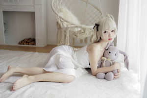 [Film Permen Meow] VOL.228 Noodle Fairy Dome Girl Dress Putih