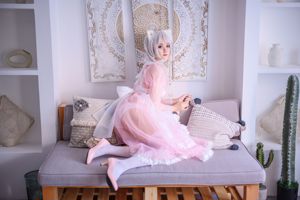 Coser Schönheit Akisoso Qiu Chuchu "Pink Transparent Maid"