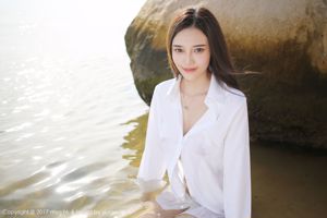 Tang Qier il "Serie de camisa blanca junto al mar + falda corta" [Beauty My Girl] VOL.259