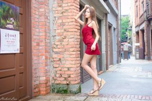 [Taiwan Zhengmei] Huang Shangyan "Boilingiao ~ Vestido vermelho com bolsa tipo estilingue"